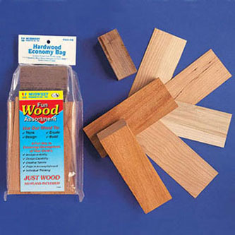 Dollhouse Miniature Hardwood Economy Bag 6Pcs